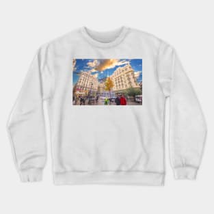 Madrid centre. calle de la montera. hotel senator gran via Crewneck Sweatshirt